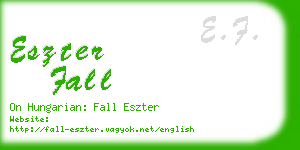 eszter fall business card